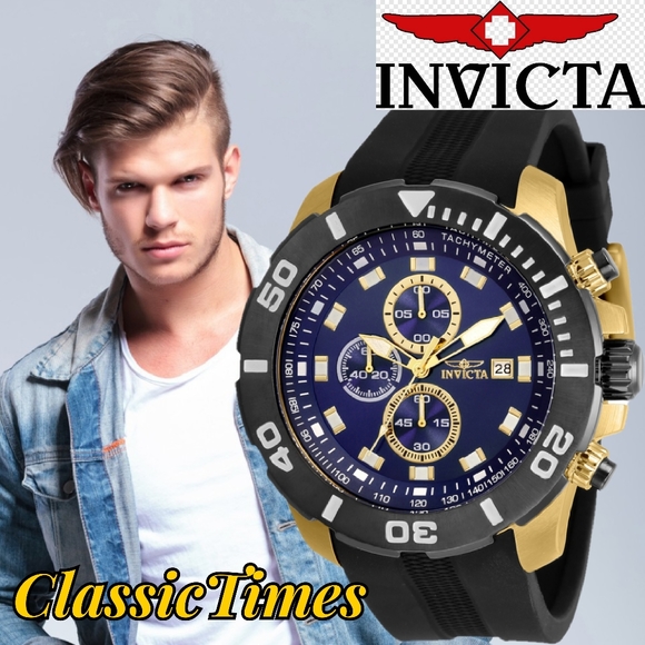 Invicta Accessories New Invicta Pro Diver Chronograph Quartz Blue